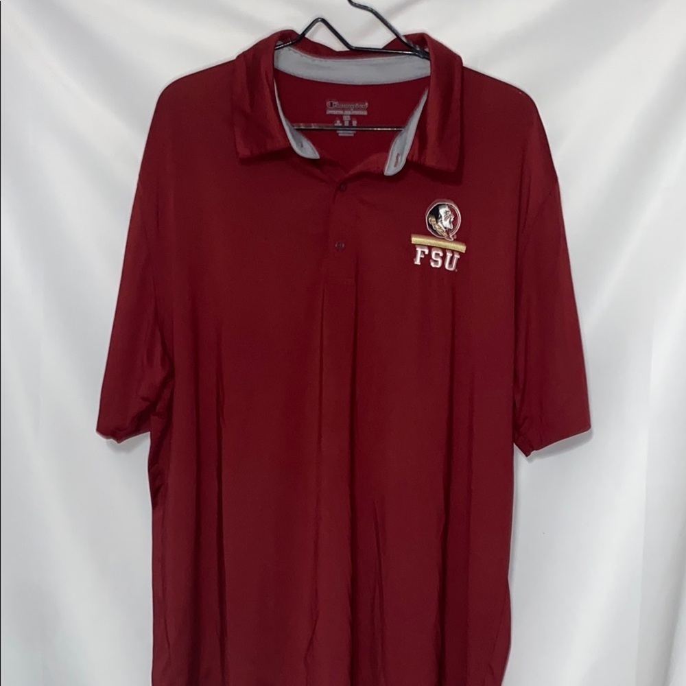 Champion FLORIDA STATE SEMINOLES FSU‎ MENS SIZE 2XL Polo Shirt Embroidered Logo